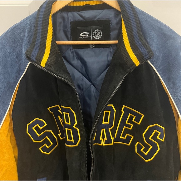 Buffalo Sabres Vintage Suede Jacket Rare Mint Condition Official NHL Licensed - Picture 2 of 9